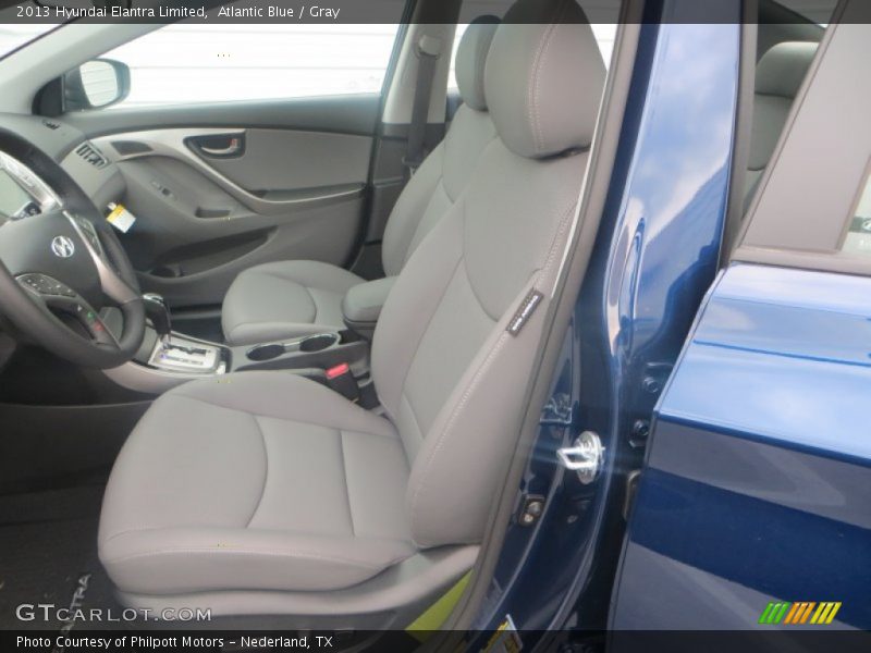 Atlantic Blue / Gray 2013 Hyundai Elantra Limited