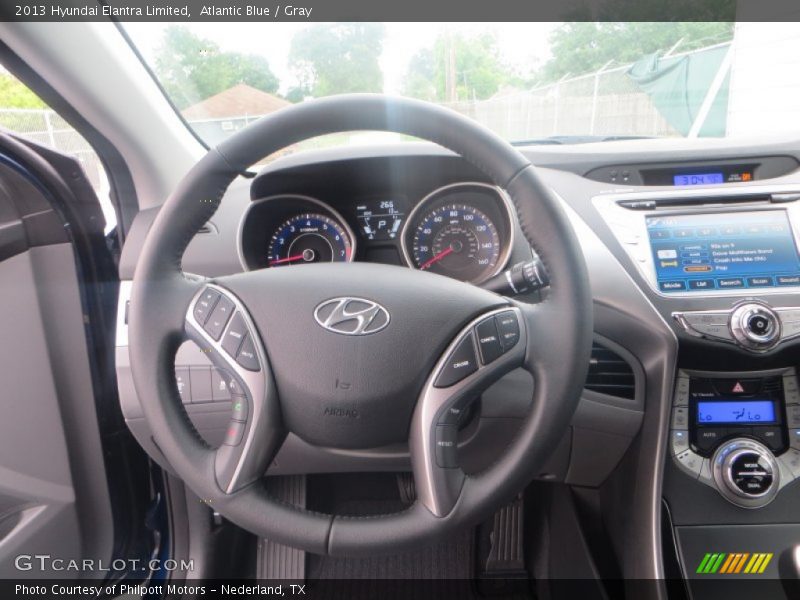 Atlantic Blue / Gray 2013 Hyundai Elantra Limited