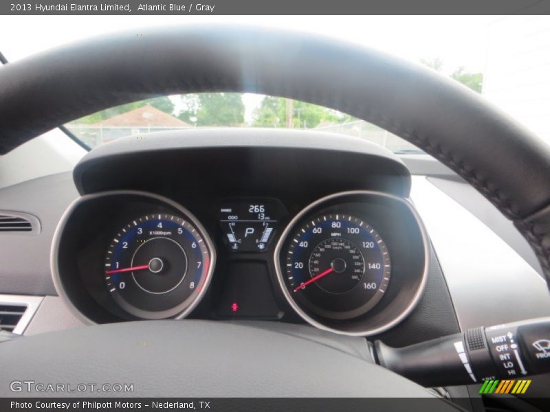 Atlantic Blue / Gray 2013 Hyundai Elantra Limited