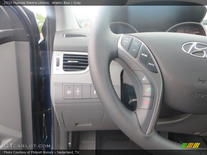 Atlantic Blue / Gray 2013 Hyundai Elantra Limited