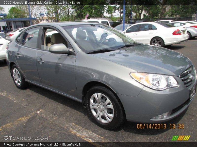 Carbon Gray Mist / Beige 2010 Hyundai Elantra GLS