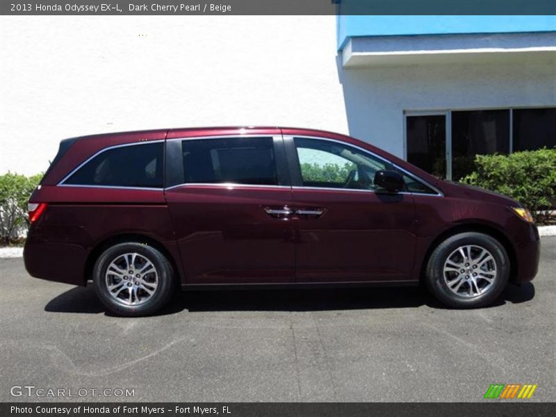 Dark Cherry Pearl / Beige 2013 Honda Odyssey EX-L