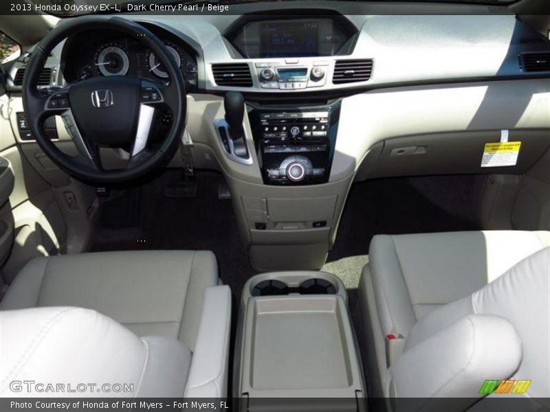 Dark Cherry Pearl / Beige 2013 Honda Odyssey EX-L