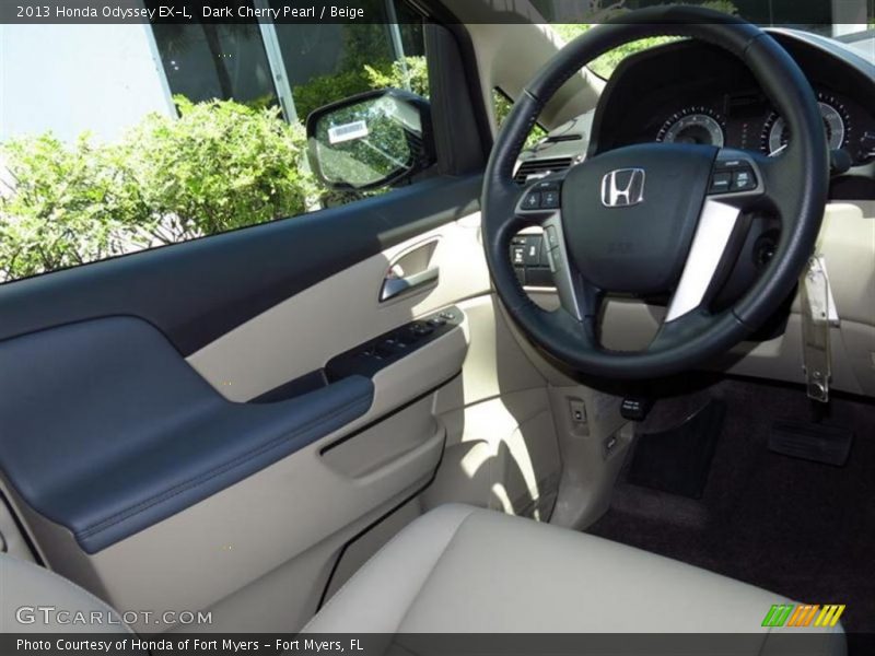Dark Cherry Pearl / Beige 2013 Honda Odyssey EX-L