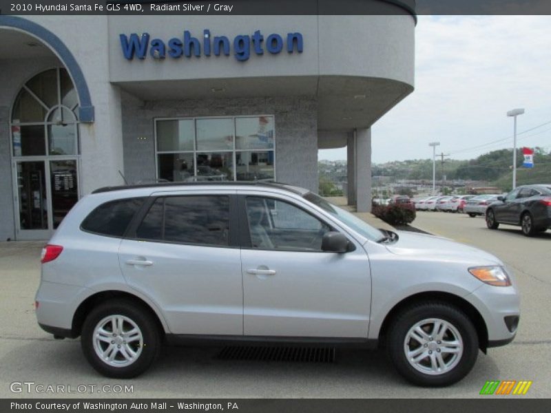 Radiant Silver / Gray 2010 Hyundai Santa Fe GLS 4WD