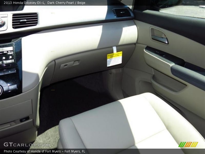 Dark Cherry Pearl / Beige 2013 Honda Odyssey EX-L