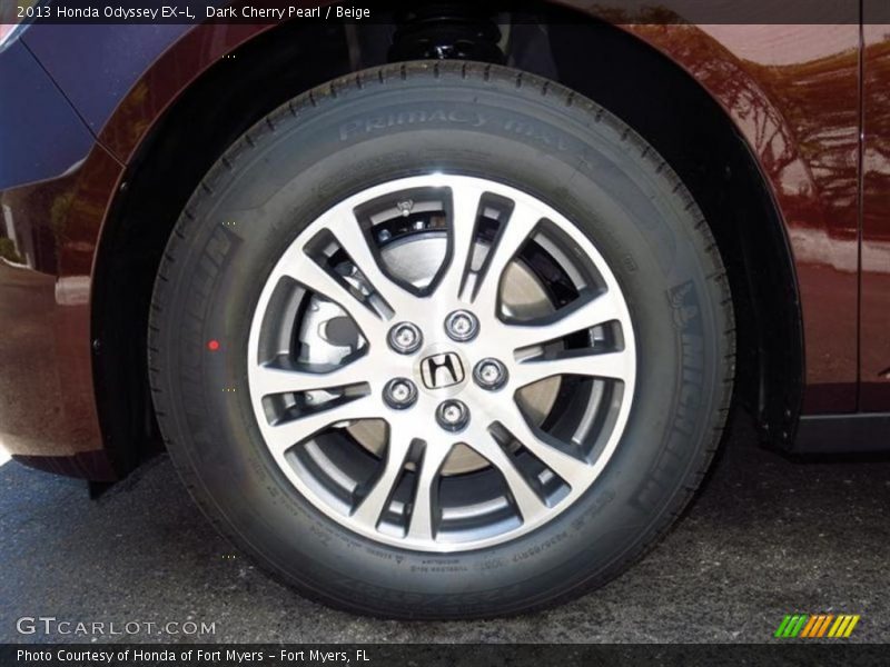 Dark Cherry Pearl / Beige 2013 Honda Odyssey EX-L