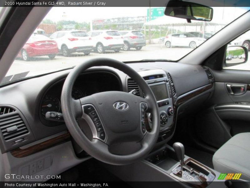 Radiant Silver / Gray 2010 Hyundai Santa Fe GLS 4WD