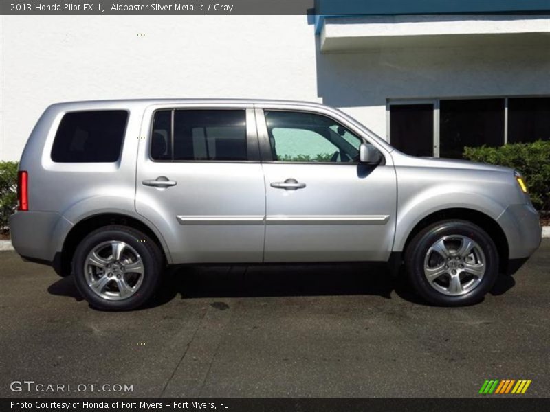 Alabaster Silver Metallic / Gray 2013 Honda Pilot EX-L