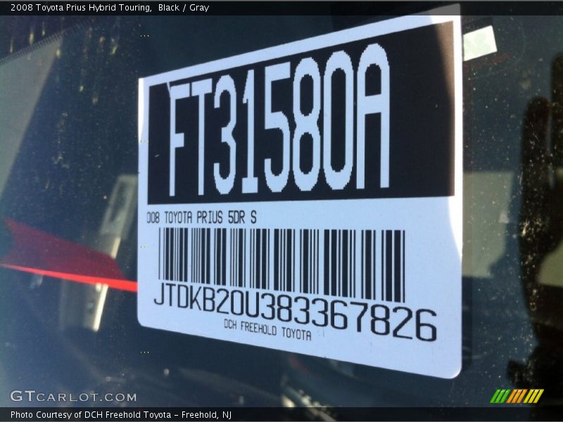 Black / Gray 2008 Toyota Prius Hybrid Touring