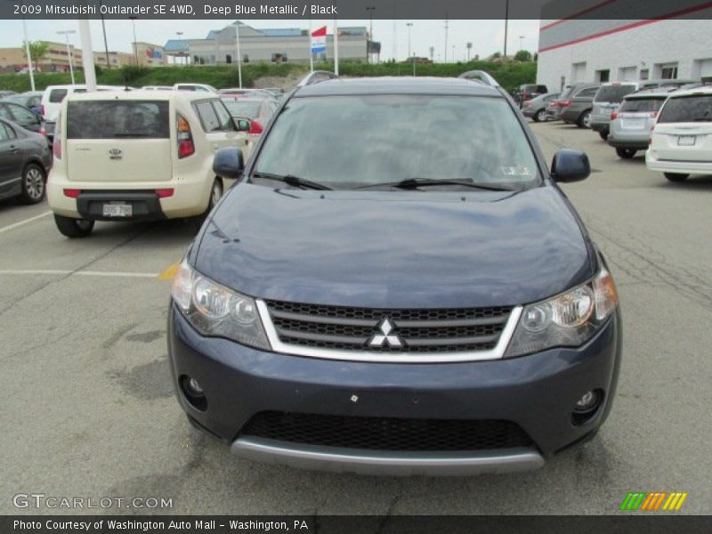 Deep Blue Metallic / Black 2009 Mitsubishi Outlander SE 4WD