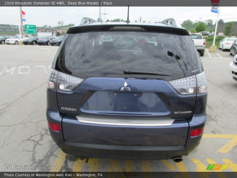 Deep Blue Metallic / Black 2009 Mitsubishi Outlander SE 4WD