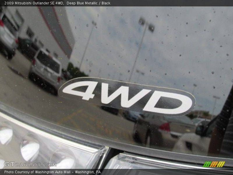 Deep Blue Metallic / Black 2009 Mitsubishi Outlander SE 4WD