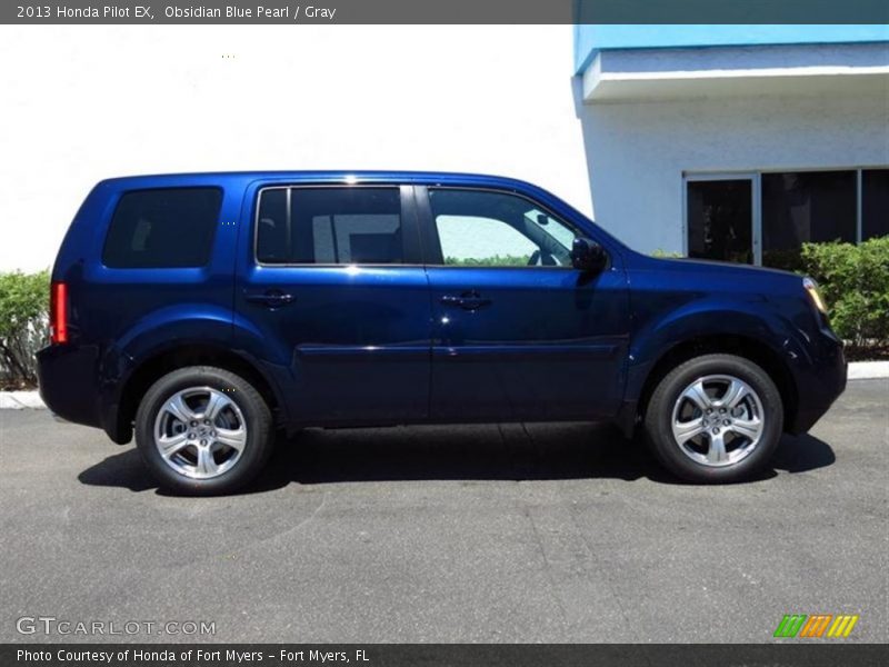 Obsidian Blue Pearl / Gray 2013 Honda Pilot EX