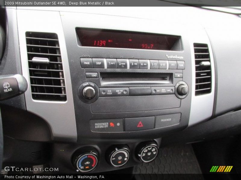 Deep Blue Metallic / Black 2009 Mitsubishi Outlander SE 4WD