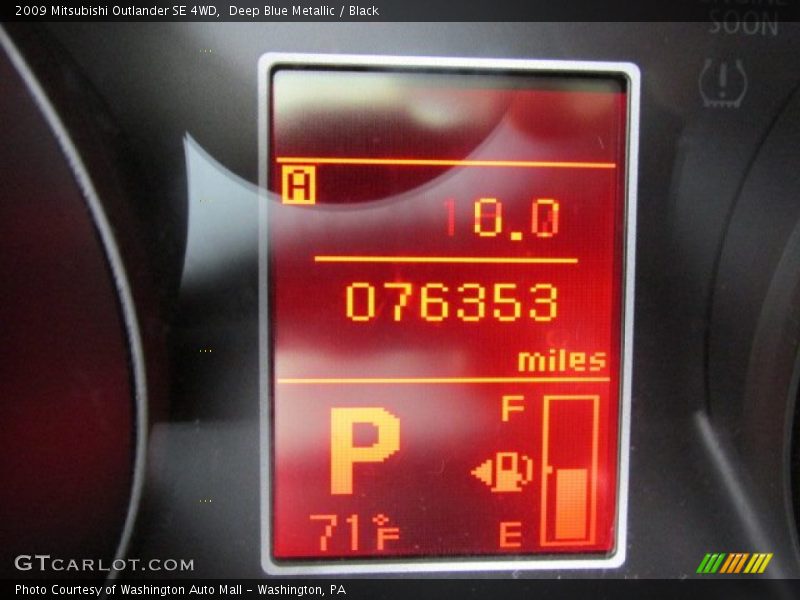 Deep Blue Metallic / Black 2009 Mitsubishi Outlander SE 4WD