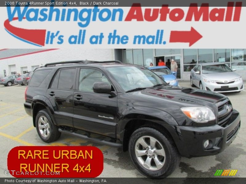 Black / Dark Charcoal 2008 Toyota 4Runner Sport Edition 4x4