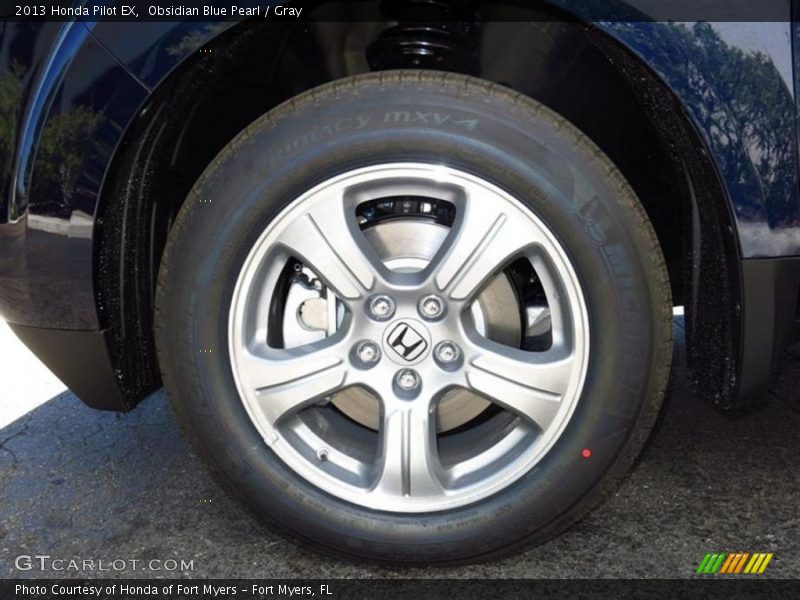 Obsidian Blue Pearl / Gray 2013 Honda Pilot EX