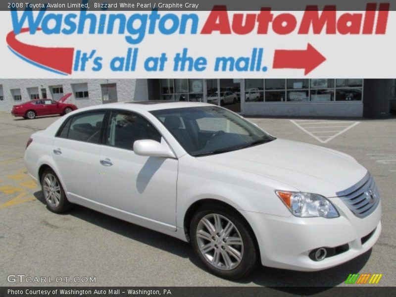 Blizzard White Pearl / Graphite Gray 2008 Toyota Avalon Limited