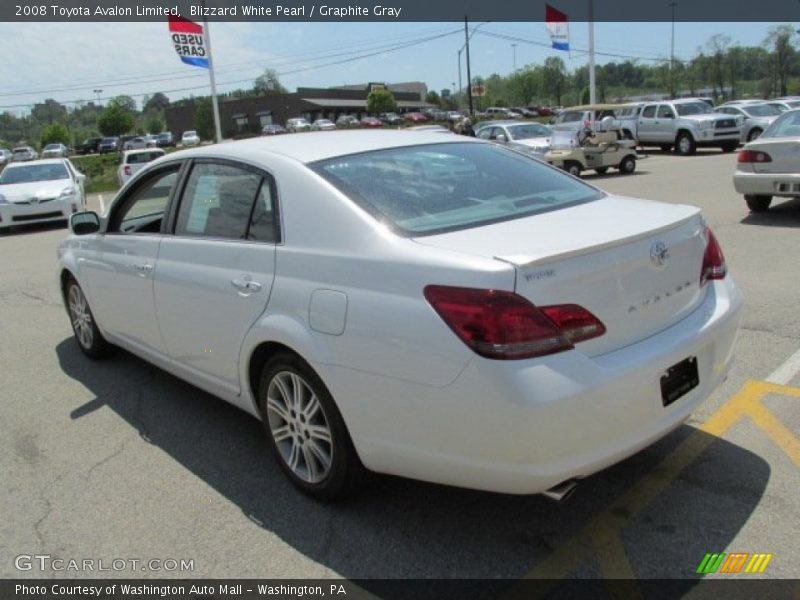 Blizzard White Pearl / Graphite Gray 2008 Toyota Avalon Limited