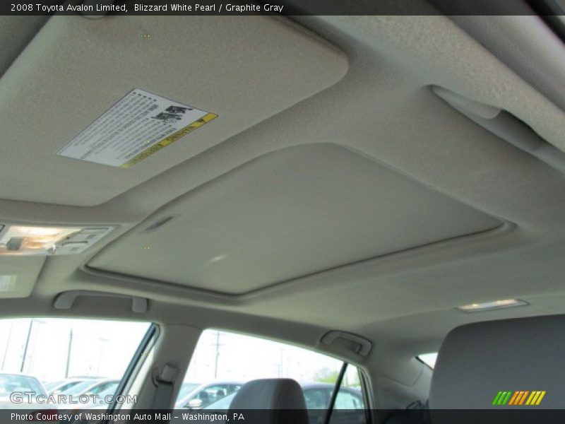 Blizzard White Pearl / Graphite Gray 2008 Toyota Avalon Limited