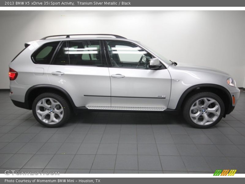 Titanium Silver Metallic / Black 2013 BMW X5 xDrive 35i Sport Activity