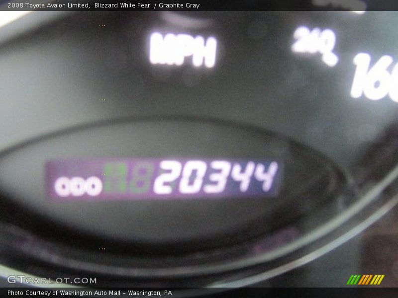 Blizzard White Pearl / Graphite Gray 2008 Toyota Avalon Limited