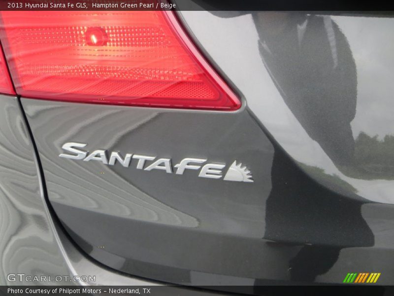 Hampton Green Pearl / Beige 2013 Hyundai Santa Fe GLS