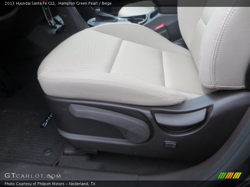 Hampton Green Pearl / Beige 2013 Hyundai Santa Fe GLS