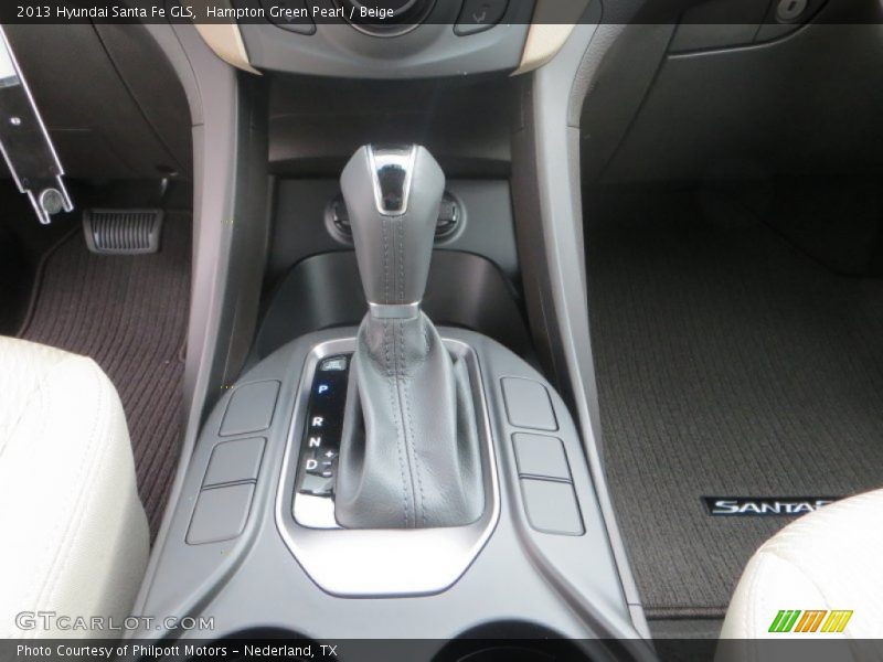 Hampton Green Pearl / Beige 2013 Hyundai Santa Fe GLS