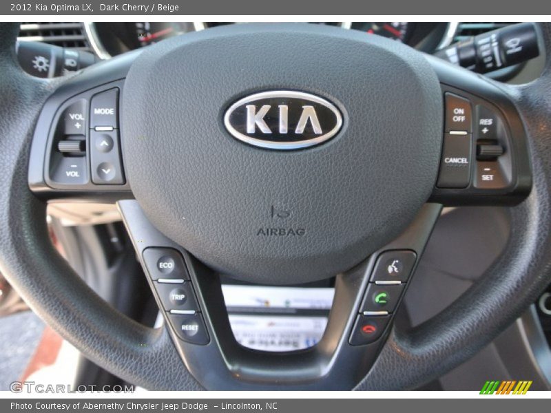  2012 Optima LX Steering Wheel