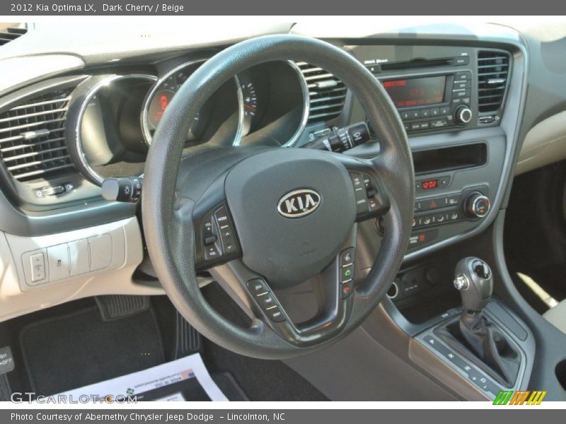 Dashboard of 2012 Optima LX