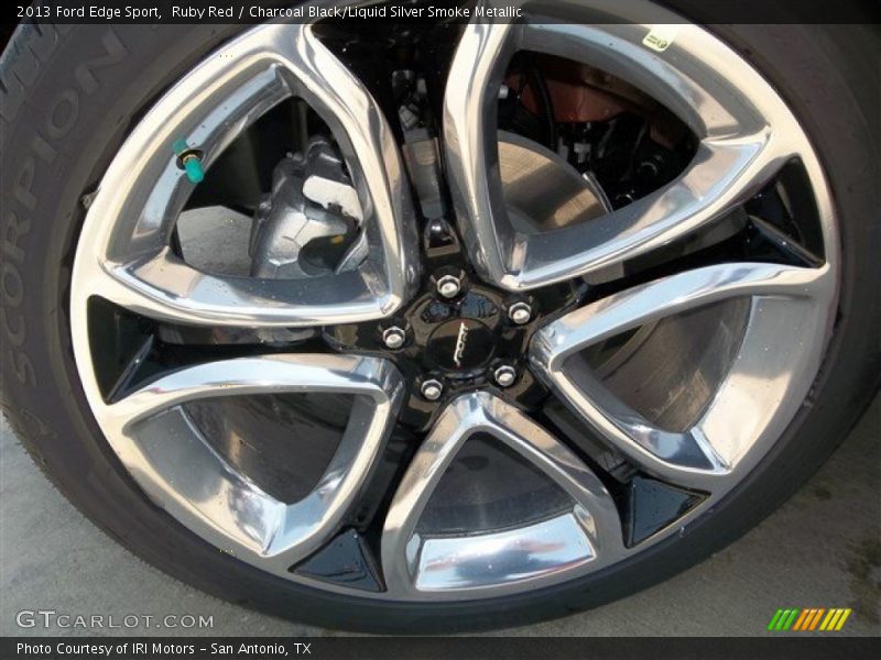Ruby Red / Charcoal Black/Liquid Silver Smoke Metallic 2013 Ford Edge Sport