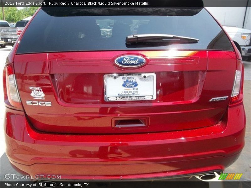 Ruby Red / Charcoal Black/Liquid Silver Smoke Metallic 2013 Ford Edge Sport