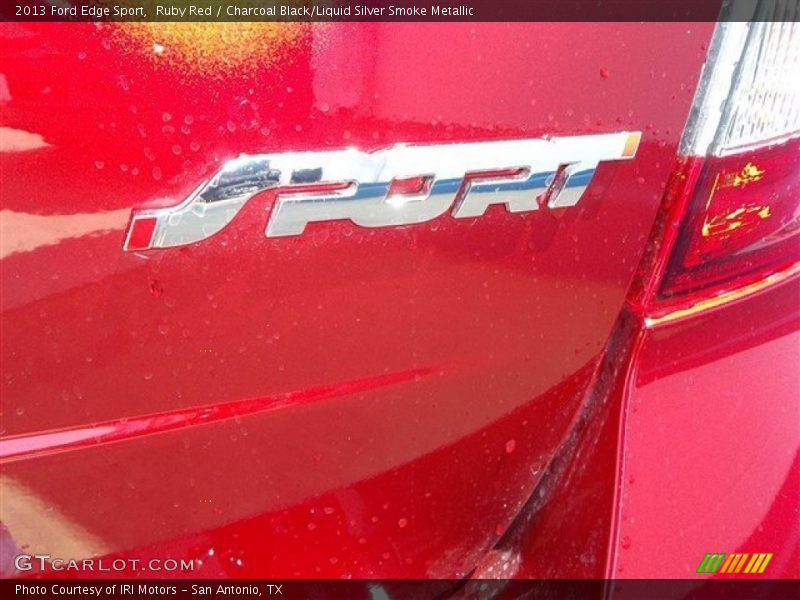 Ruby Red / Charcoal Black/Liquid Silver Smoke Metallic 2013 Ford Edge Sport