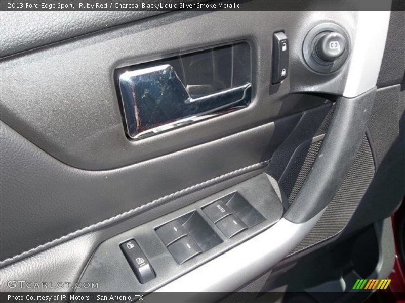 Ruby Red / Charcoal Black/Liquid Silver Smoke Metallic 2013 Ford Edge Sport