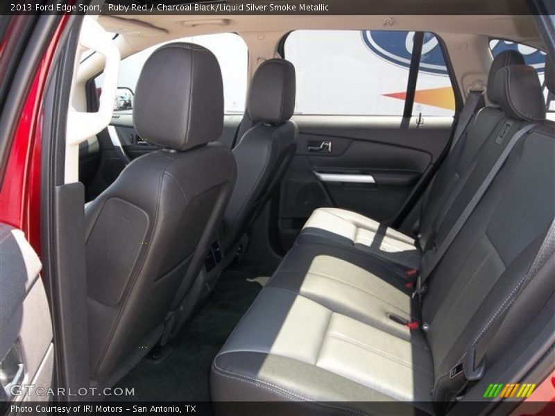 Ruby Red / Charcoal Black/Liquid Silver Smoke Metallic 2013 Ford Edge Sport