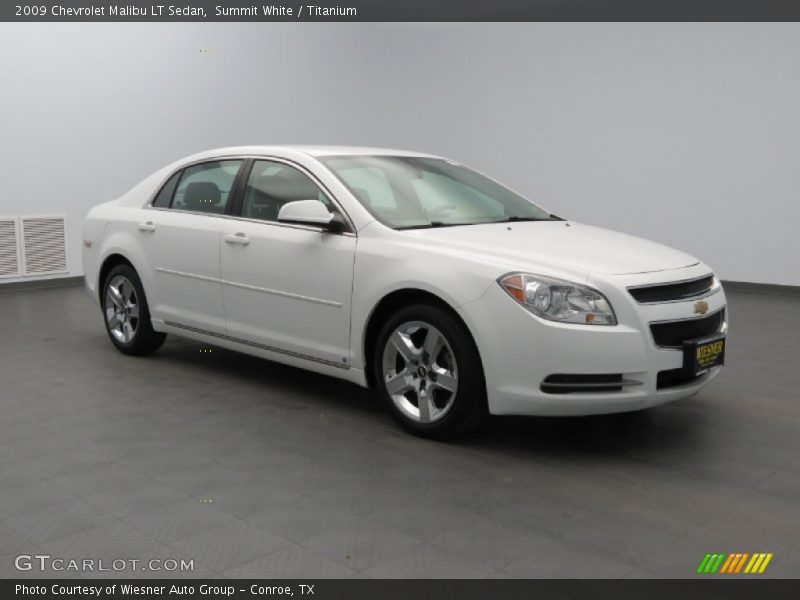 Summit White / Titanium 2009 Chevrolet Malibu LT Sedan