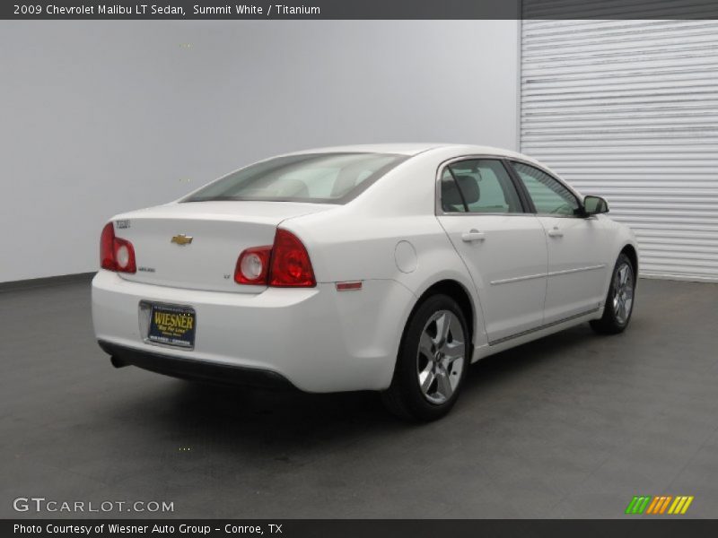 Summit White / Titanium 2009 Chevrolet Malibu LT Sedan