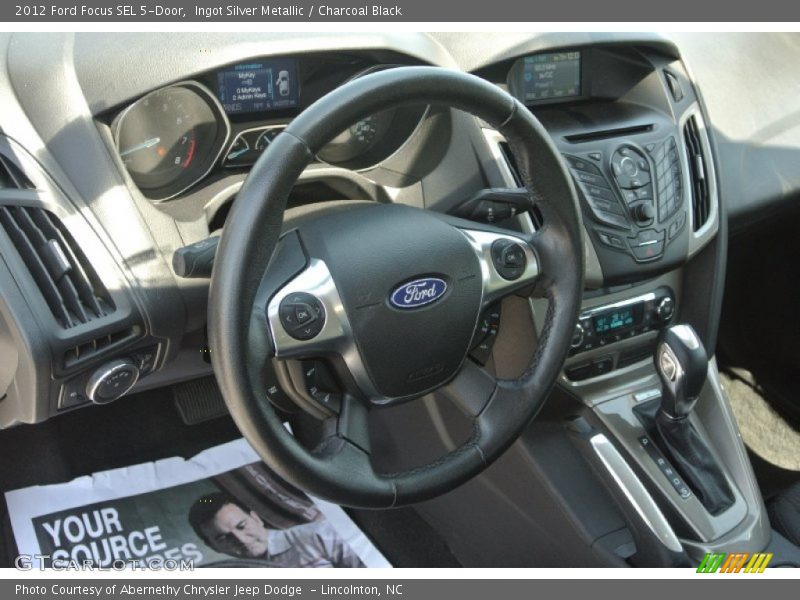 Ingot Silver Metallic / Charcoal Black 2012 Ford Focus SEL 5-Door