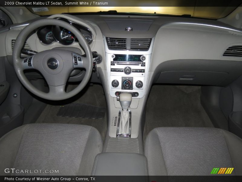 Summit White / Titanium 2009 Chevrolet Malibu LT Sedan