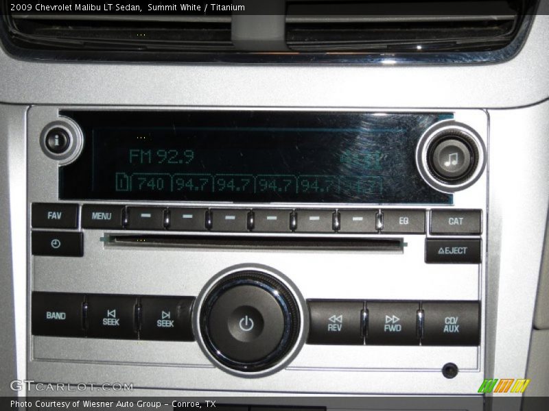 Summit White / Titanium 2009 Chevrolet Malibu LT Sedan