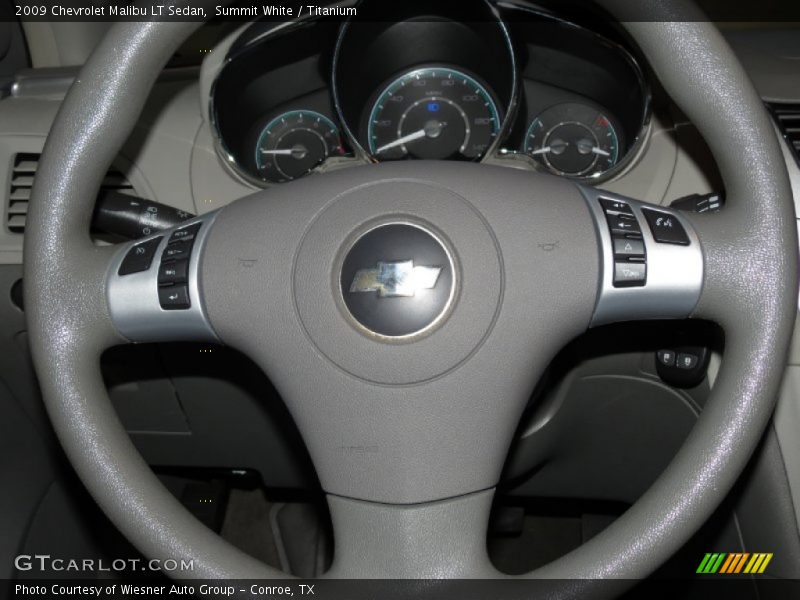Summit White / Titanium 2009 Chevrolet Malibu LT Sedan
