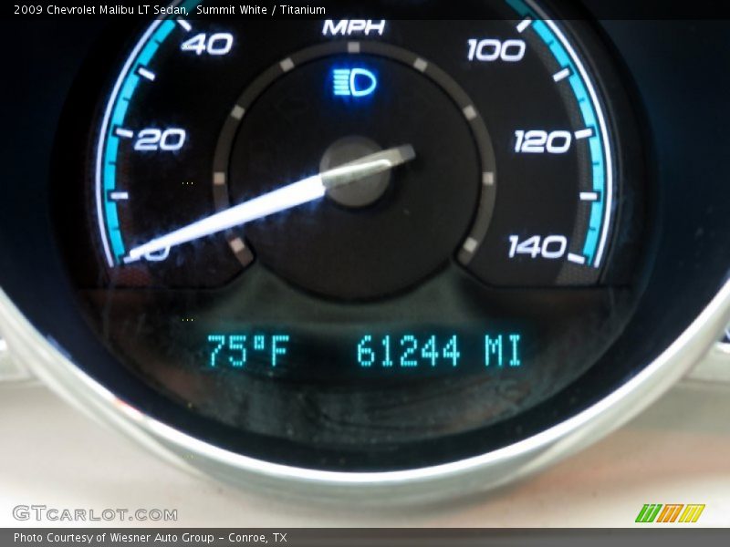 Summit White / Titanium 2009 Chevrolet Malibu LT Sedan