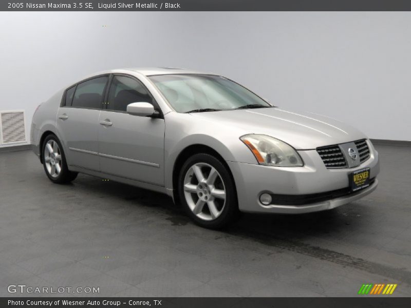 Liquid Silver Metallic / Black 2005 Nissan Maxima 3.5 SE