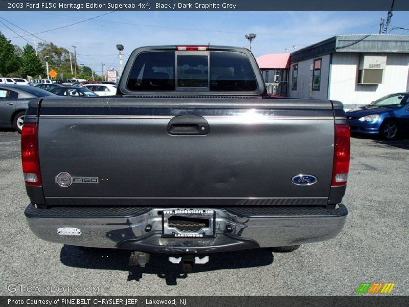 Black / Dark Graphite Grey 2003 Ford F150 Heritage Edition Supercab 4x4