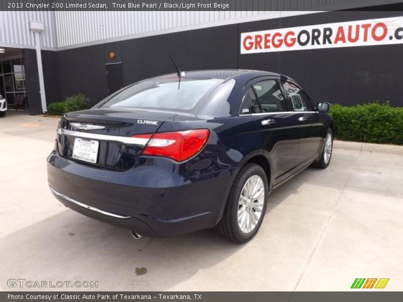 True Blue Pearl / Black/Light Frost Beige 2013 Chrysler 200 Limited Sedan