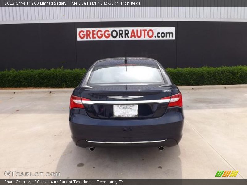True Blue Pearl / Black/Light Frost Beige 2013 Chrysler 200 Limited Sedan