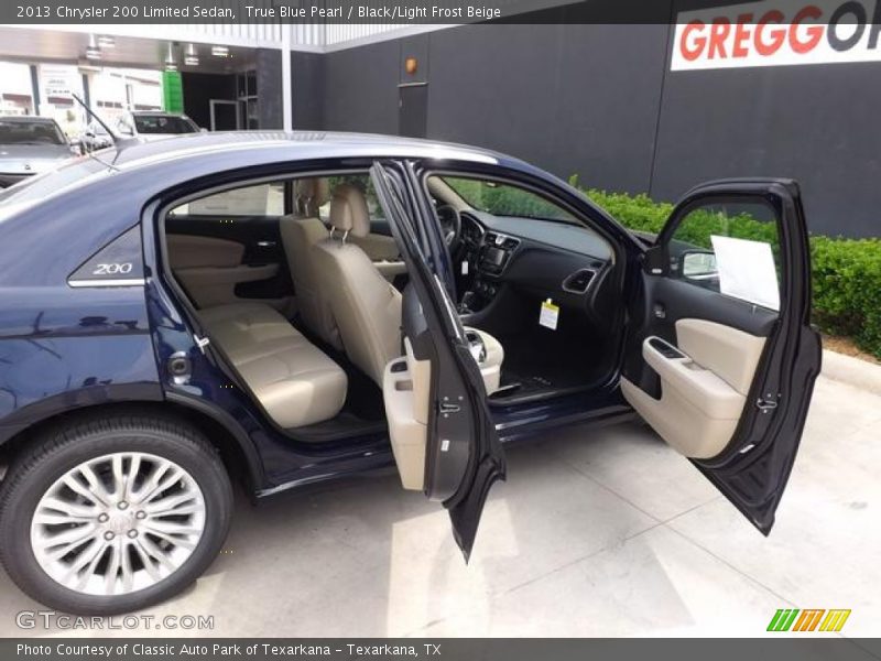 True Blue Pearl / Black/Light Frost Beige 2013 Chrysler 200 Limited Sedan