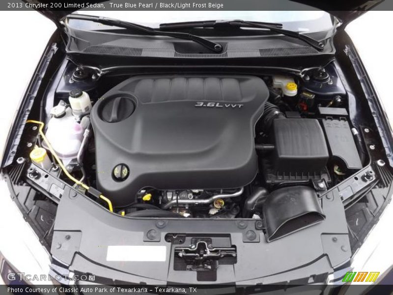 True Blue Pearl / Black/Light Frost Beige 2013 Chrysler 200 Limited Sedan